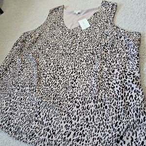 NWT Laura Sleeveless Leopard Print Top – Size 22 / 3X